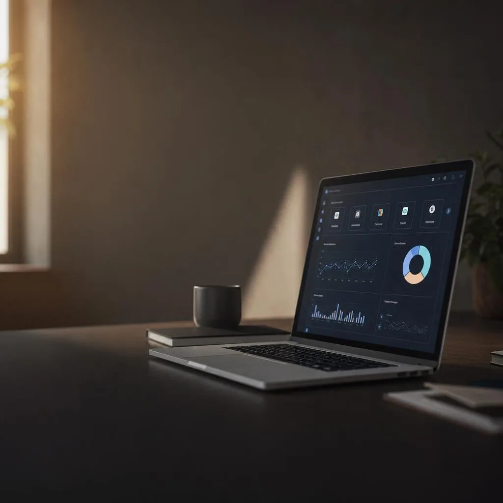Dashboard showing connected integrations and metrics