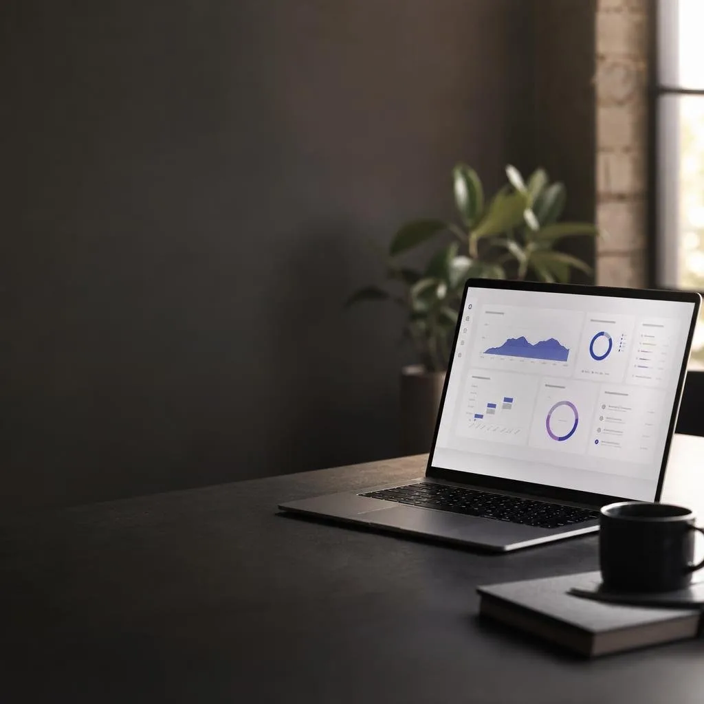 Team dashboard view on a laptop